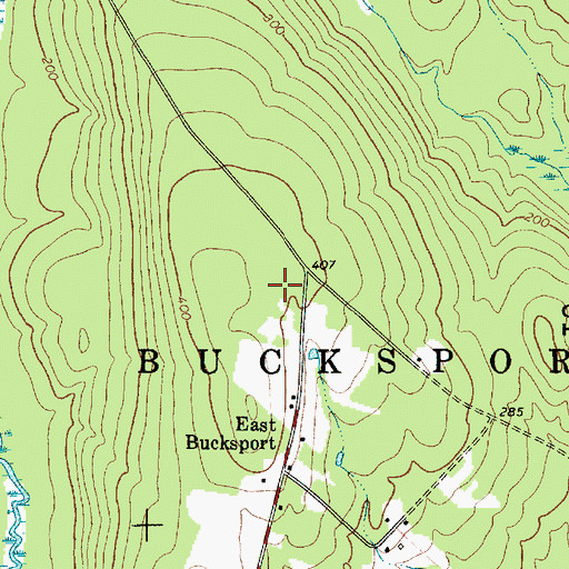 Topographic Map of East Bucksport, ME