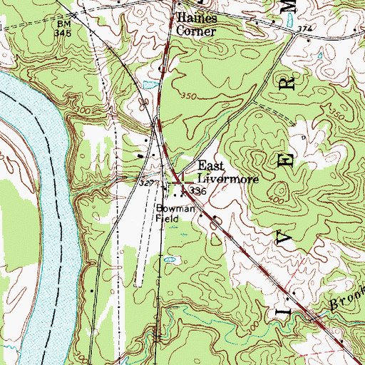 Topographic Map of East Livermore, ME