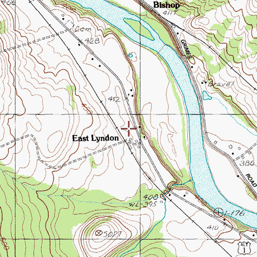 Topographic Map of East Lyndon, ME