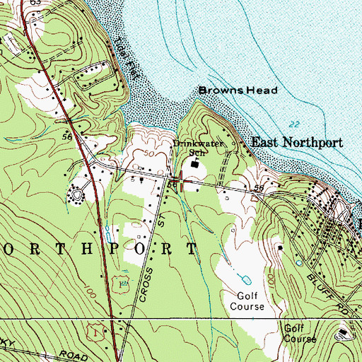 Topographic Map of East Northport, ME