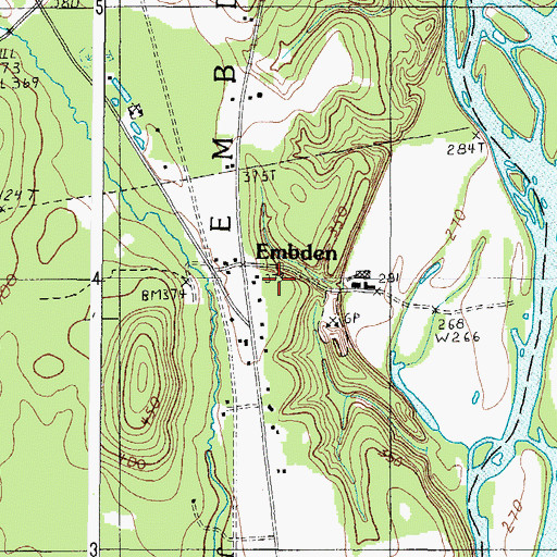 Topographic Map of Embden, ME