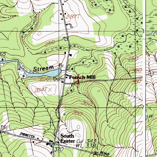 Topographic Map of French Mill, ME
