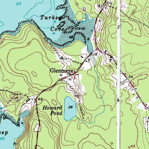 Topographic Map of Glenmere, ME