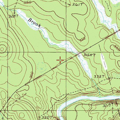 Topographic Map of Gordon (historical), ME