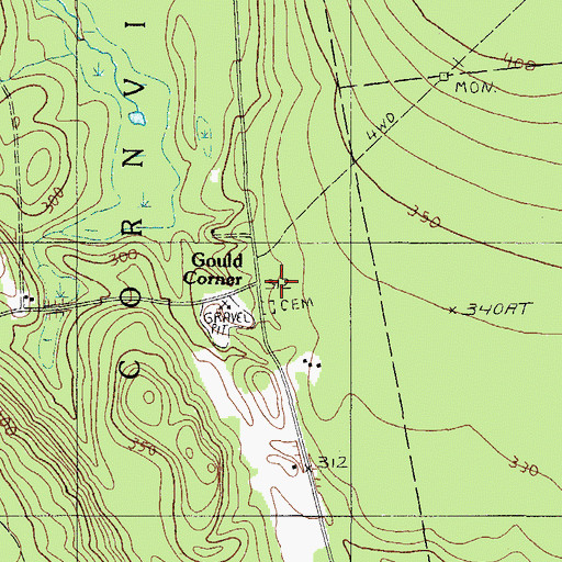 Topographic Map of Gould Corner, ME
