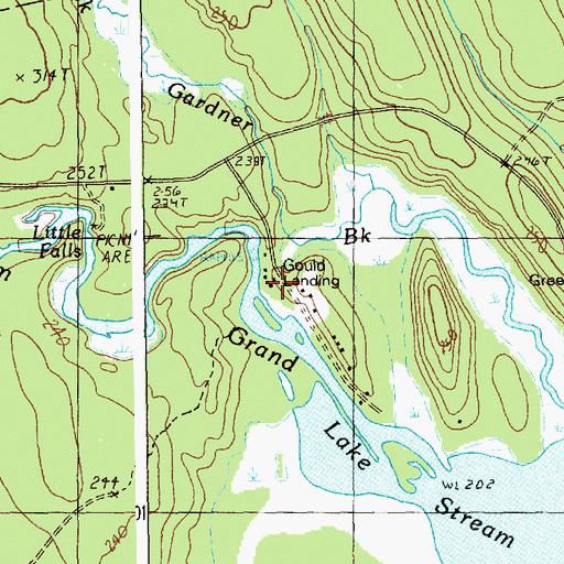 Topographic Map of Gould Landing, ME