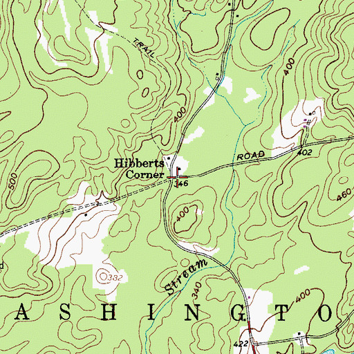 Topographic Map of Hibberts Corner, ME