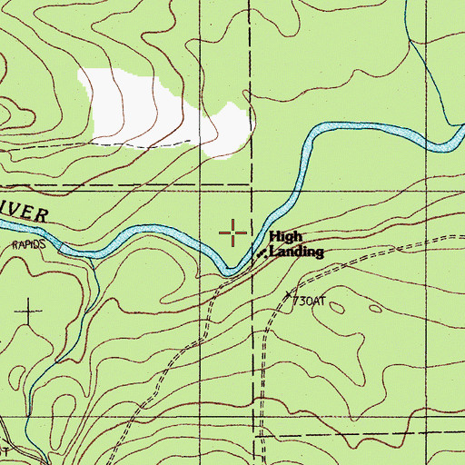 Topographic Map of High Landing, ME
