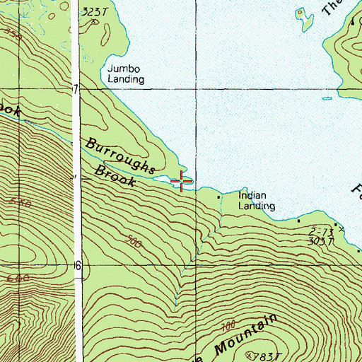Topographic Map of Indian Landing, ME