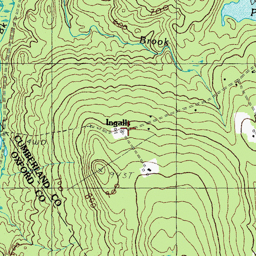 Topographic Map of Ingalls, ME