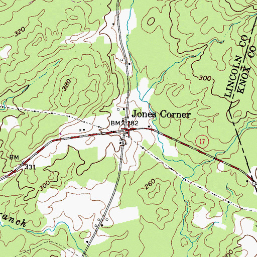 Topographic Map of Jones Corner, ME