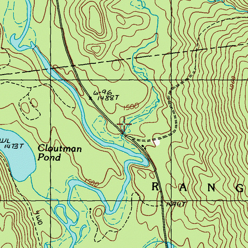 Topographic Map of Kamankeag (historical), ME