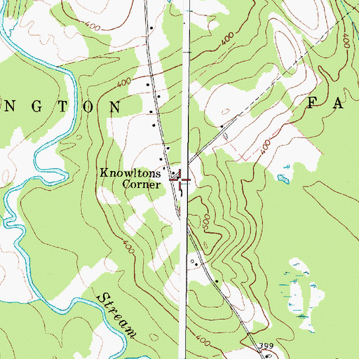 Topographic Map of Knowltons Corner, ME