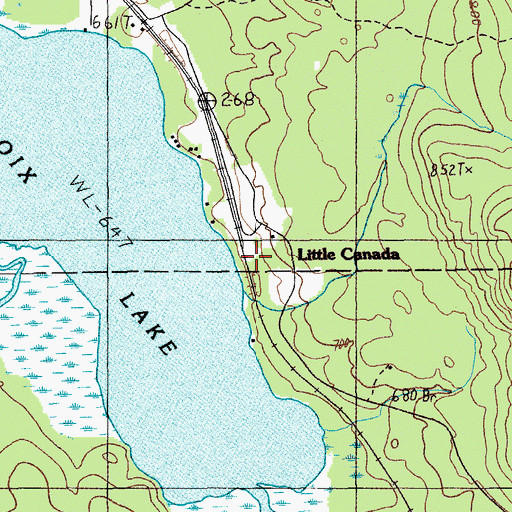 Topographic Map of Little Canada, ME