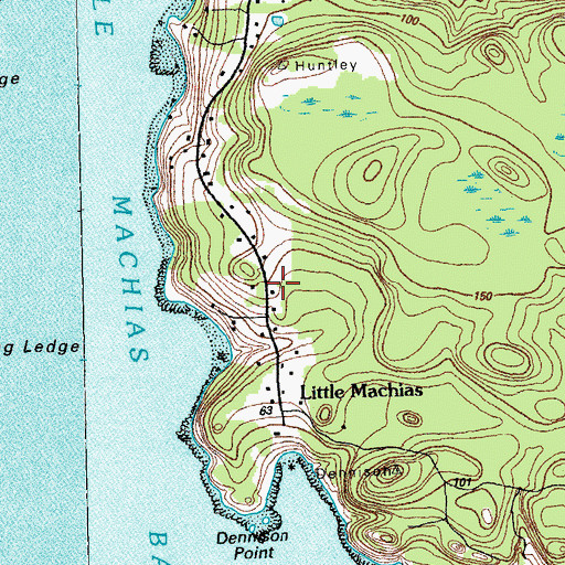 Topographic Map of Little Machias, ME