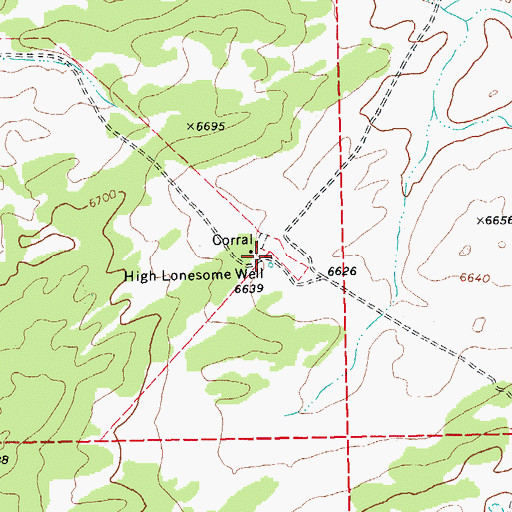 Topographic Map of High Lonesome Well, AZ