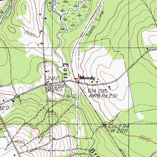 Topographic Map of Moody, ME