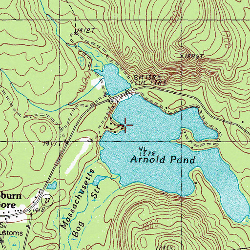 Topographic Map of Moosehorn (historical), ME