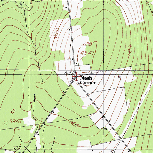 Topographic Map of Nash Corner, ME