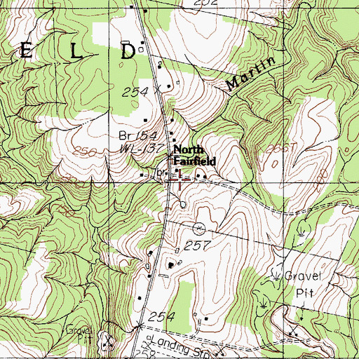 Topographic Map of North Fairfield, ME