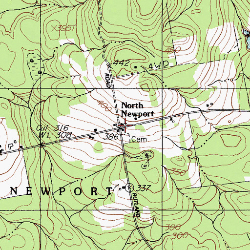 Topographic Map of North Newport, ME