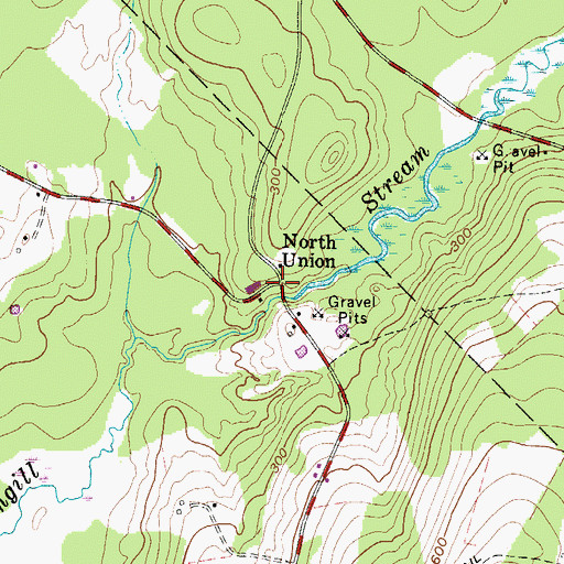 Topographic Map of North Union, ME