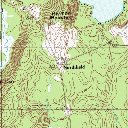 Topographic Map of Northfield, ME