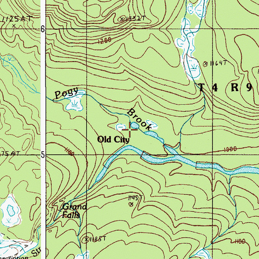 Topographic Map of Old City, ME