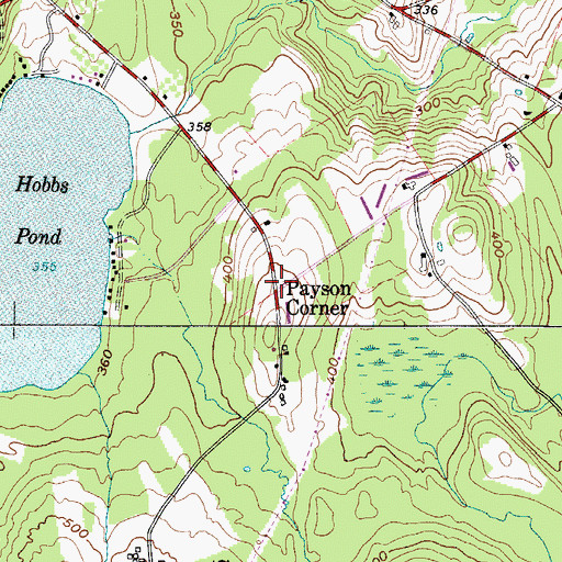Topographic Map of Payson Corner, ME