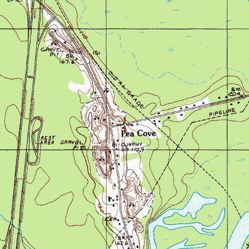 Topographic Map of Pea Cove, ME