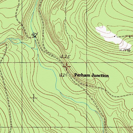 Topographic Map of Perham Junction, ME