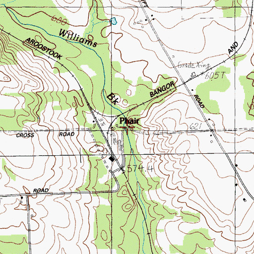Topographic Map of Phair, ME