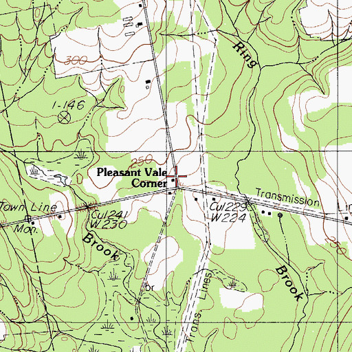 Topographic Map of Pleasant Vale Corner, ME