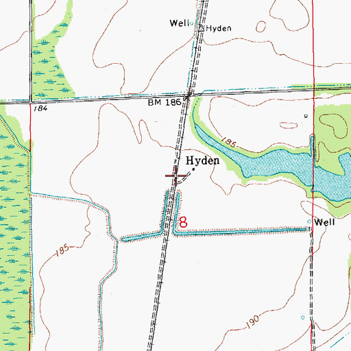 Topographic Map of Hyden, AR