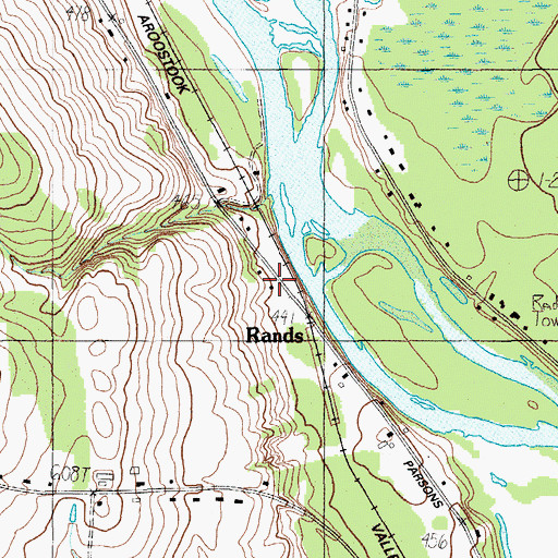 Topographic Map of Rands, ME
