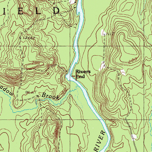 Topographic Map of Rivers End, ME