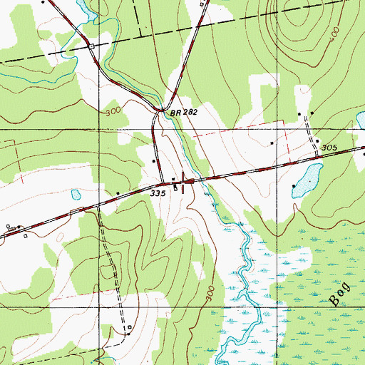 Topographic Map of Rollins Mills, ME