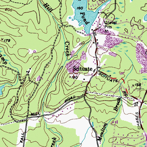 Topographic Map of Scituate, ME