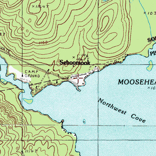 Topographic Map of Seboomook, ME