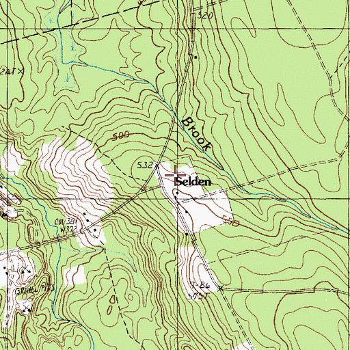 Topographic Map of Selden, ME