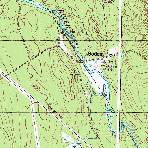 Topographic Map of Sodom, ME