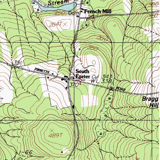 Topographic Map of South Exeter, ME