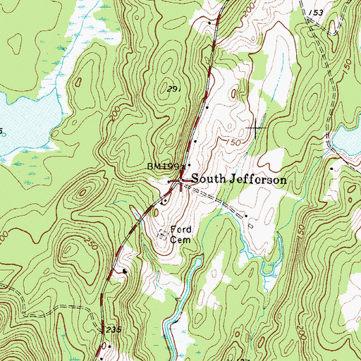 Topographic Map of South Jefferson, ME