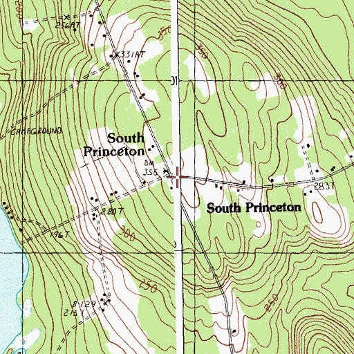 Topographic Map of South Princeton, ME