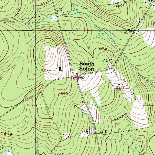 Topographic Map of South Solon, ME