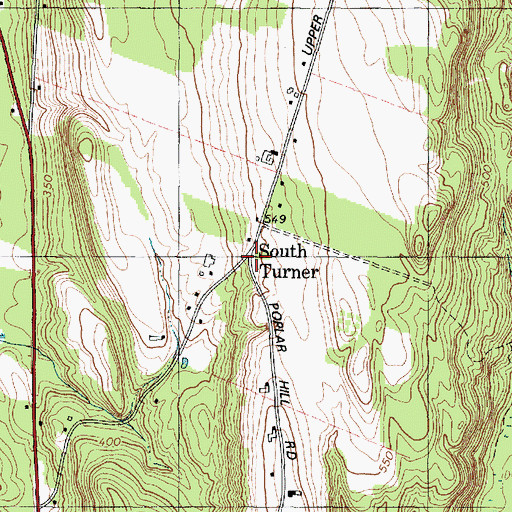 Topographic Map of South Turner, ME