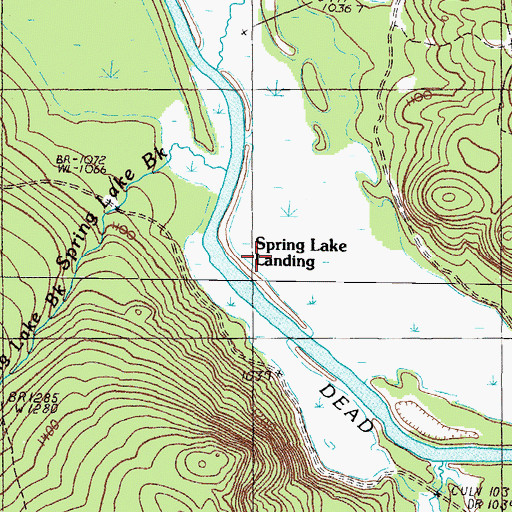Topographic Map of Spring Lake Landing, ME