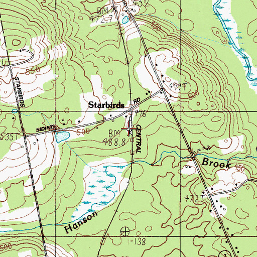 Topographic Map of Starbirds, ME