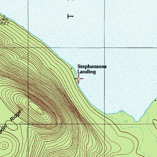 Topographic Map of Stephensons Landing, ME