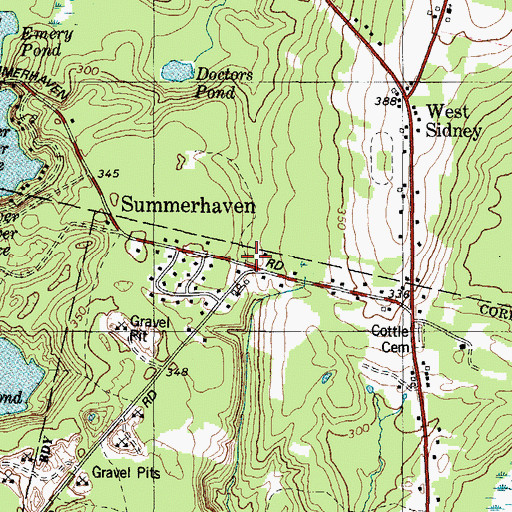 Topographic Map of Summerhaven, ME